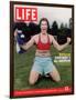 Comic Will Ferrell Outside in Freeway Park Doing a Bad Imitation of Brandi Chastain, May 13, 2005-Jeff Riedel-Framed Photographic Print