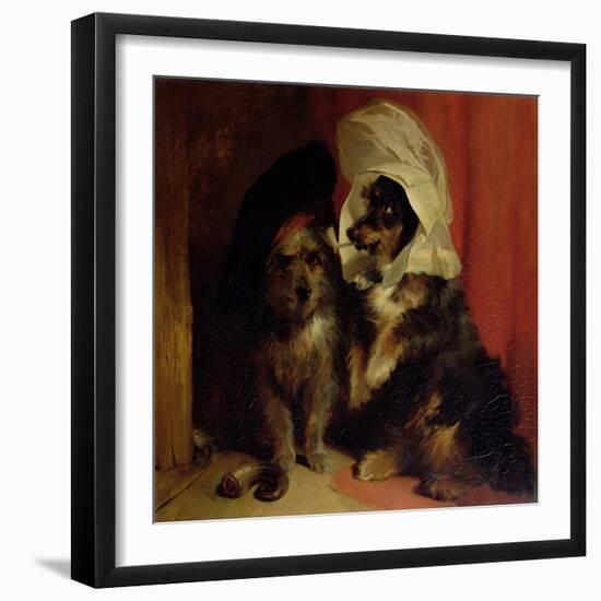 Comical Dogs, 1836-Edwin Henry Landseer-Framed Giclee Print