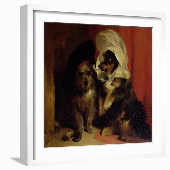 Comical Dogs, 1836-Edwin Henry Landseer-Framed Giclee Print