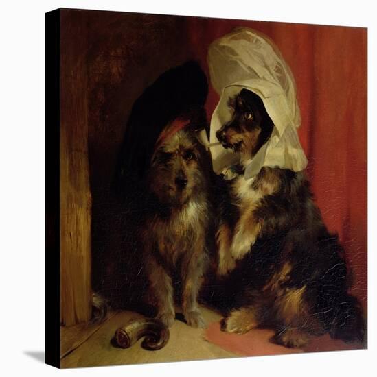 Comical Dogs, 1836-Edwin Henry Landseer-Stretched Canvas