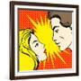 Comics Style Couple-Alena Kozlova-Framed Art Print