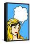 Comics Style Girl-Alena Kozlova-Framed Stretched Canvas