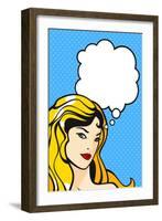 Comics Style Girl-Alena Kozlova-Framed Art Print