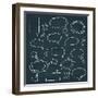 Comics Style Speech Bubbles Set-elein-Framed Art Print