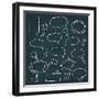 Comics Style Speech Bubbles Set-elein-Framed Art Print