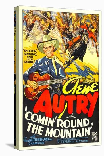 Comin' Round the Mountain, Gene Autry, Smiley Burnette, 1936-null-Stretched Canvas