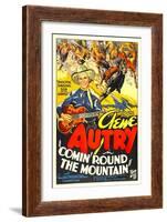 Comin' Round the Mountain, Gene Autry, Smiley Burnette, 1936-null-Framed Art Print