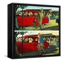 "Coming and Going to Work", June 28, 1952-Thornton Utz-Framed Stretched Canvas