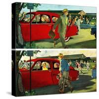 "Coming and Going to Work", June 28, 1952-Thornton Utz-Stretched Canvas