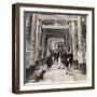 Coming and Going under Long Rows of Sacred Torii, Shinto Temple of Inari, Kyoto, Japan, 1904-Underwood & Underwood-Framed Photographic Print