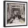 Coming and Going under Long Rows of Sacred Torii, Shinto Temple of Inari, Kyoto, Japan, 1904-Underwood & Underwood-Framed Photographic Print