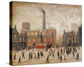 Coming Home From The Mill-Laurence Stephen Lowry-Stretched Canvas