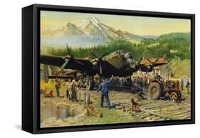 Coming Home (Oil on Canvas)-Terence Cuneo-Framed Stretched Canvas