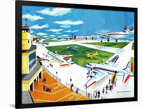 Coming in for a Landing - Jack & Jill-Joe Krush-Framed Giclee Print