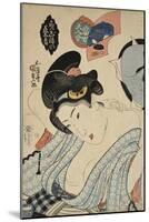 Coming Out Preparation (Competition of Beautiful Women), C. 1830-Utagawa Kunisada-Mounted Giclee Print