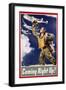 Coming Right Up! Poster-James Montgomery Flagg-Framed Premium Giclee Print