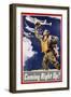 Coming Right Up! Poster-James Montgomery Flagg-Framed Giclee Print