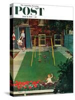 "Coming Up Roses" Saturday Evening Post Cover, June 8, 1957-George Hughes-Stretched Canvas