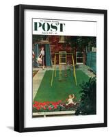 "Coming Up Roses" Saturday Evening Post Cover, June 8, 1957-George Hughes-Framed Giclee Print