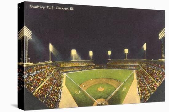 Comiskey Park, Night, Chicago, Illinois-null-Stretched Canvas