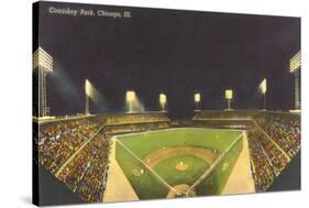 Comiskey Park, Night, Chicago, Illinois-null-Stretched Canvas