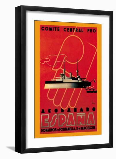 Comite Central Pro, Acorazado Espana-Henry Ballesteros-Framed Art Print