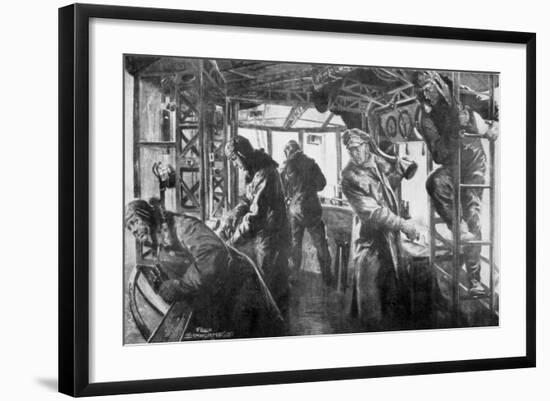 Command Area on Board a Zeppelin, German Air Fleet, First World War, 1917-Felix Schwormstadt-Framed Giclee Print