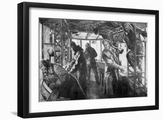 Command Area on Board a Zeppelin, German Air Fleet, First World War, 1917-Felix Schwormstadt-Framed Giclee Print