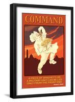 Command, Spaghetti and an Army Can Only Be Led from the Front End-null-Framed Art Print