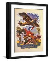 Commandant Bagnaux Flies Long-Distance To Madagascar In Breguet Xix-Raoul Augur-Framed Art Print