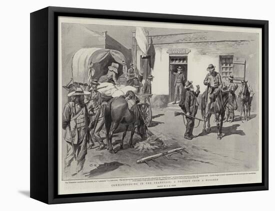 Commandeering in the Transvaal, a Protest from a Burgher-Charles Edwin Fripp-Framed Stretched Canvas