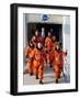 Commander Eileen Collins with Space Shuttle Mission 114 Crew En Route to the Launch Pad, Jul 2005-null-Framed Photo