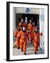 Commander Eileen Collins with Space Shuttle Mission 114 Crew En Route to the Launch Pad, Jul 2005-null-Framed Photo