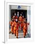 Commander Eileen Collins with Space Shuttle Mission 114 Crew En Route to the Launch Pad, Jul 2005-null-Framed Photo