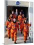 Commander Eileen Collins with Space Shuttle Mission 114 Crew En Route to the Launch Pad, Jul 2005-null-Mounted Photo