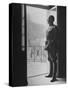 Commander-In-Chief of the Swiss Army General Henri Guisan Standing in Doorway-null-Stretched Canvas