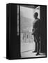 Commander-In-Chief of the Swiss Army General Henri Guisan Standing in Doorway-null-Framed Stretched Canvas