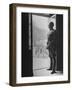 Commander-In-Chief of the Swiss Army General Henri Guisan Standing in Doorway-null-Framed Photographic Print