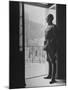 Commander-In-Chief of the Swiss Army General Henri Guisan Standing in Doorway-null-Mounted Photographic Print