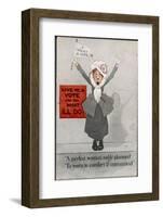 Commanding Suffragette: Just Give Me the Vote and See What Ill Do!-null-Framed Photographic Print