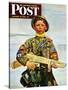 "Commando Kid," Saturday Evening Post Cover, October 14, 1944-Howard Scott-Stretched Canvas