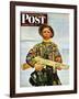 "Commando Kid," Saturday Evening Post Cover, October 14, 1944-Howard Scott-Framed Giclee Print