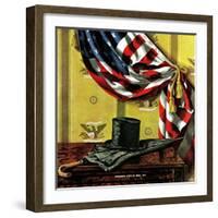 "Commemorating Lincoln's Birthday," February 12, 1944-John Atherton-Framed Giclee Print