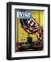 "Commemorating Lincoln's Birthday," Saturday Evening Post Cover, February 12, 1944-John Atherton-Framed Giclee Print