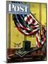 "Commemorating Lincoln's Birthday," Saturday Evening Post Cover, February 12, 1944-John Atherton-Mounted Giclee Print