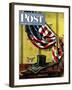 "Commemorating Lincoln's Birthday," Saturday Evening Post Cover, February 12, 1944-John Atherton-Framed Giclee Print