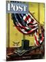 "Commemorating Lincoln's Birthday," Saturday Evening Post Cover, February 12, 1944-John Atherton-Mounted Giclee Print