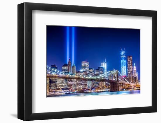 Commemoration Lights Manhattan-null-Framed Art Print