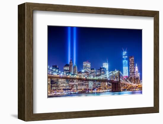 Commemoration Lights Manhattan-null-Framed Art Print