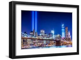 Commemoration Lights Manhattan-null-Framed Art Print